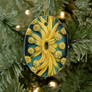 Ascidiae by Ernst Haeckel, Vintage Marine Animals Ceramic Tree Decoration