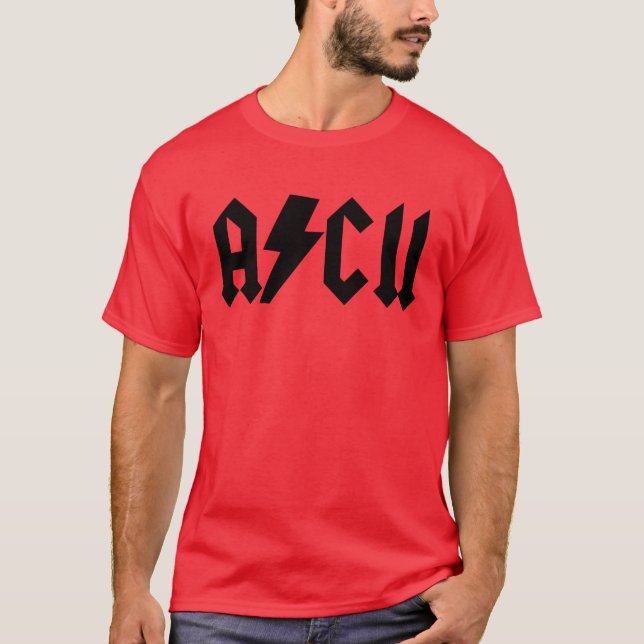 ASCII AC/DC shirt (Front)