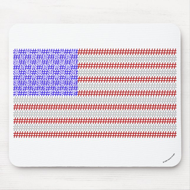 ASCII American Flag Mouse Mat (Front)