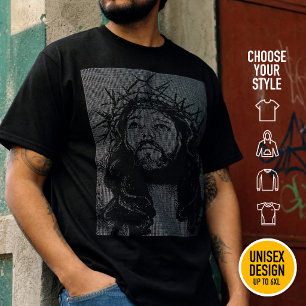 ASCII Art Jesus Crown Of Thorns John 19:30 T-Shirt