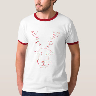 ASCII Art Reindeer Retro Christmas Geek shirt