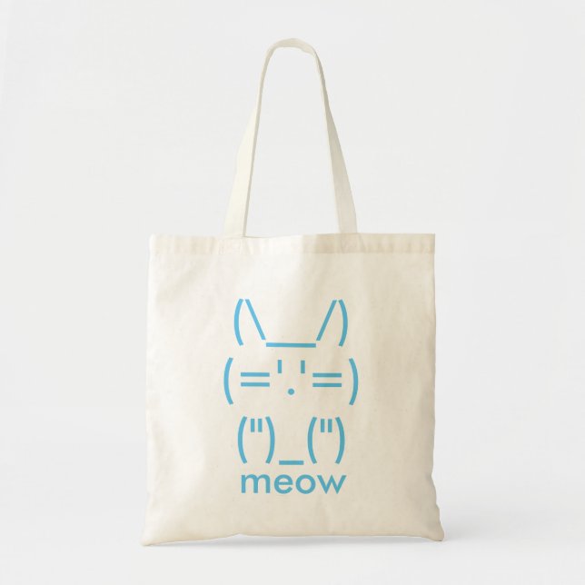 ASCII Cat Tote Bag (Front)