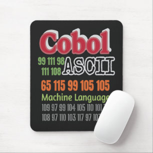 Ascii Cobol Programming Machine Language Mouse Mat