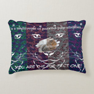 Ascii multi-colored pixelated cats decorative cushion