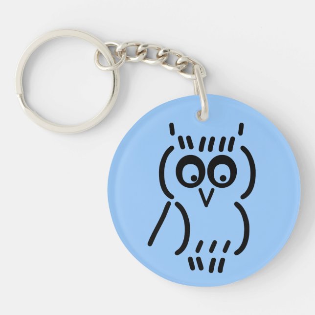 ASCII Owl Key Ring (Front)