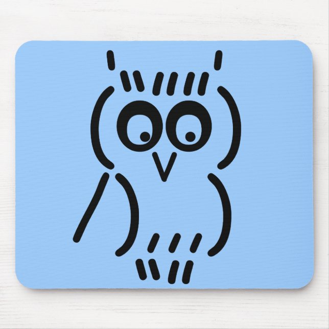 ASCII Owl Mouse Mat (Front)