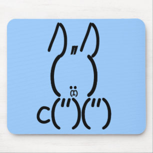 ASCII Rabbit Mouse Mat