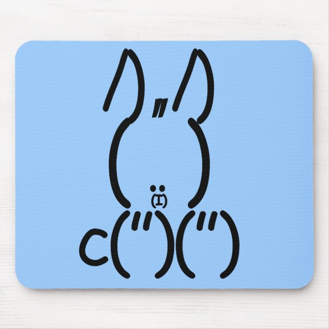 ASCII Rabbit Mouse Mat (Front)