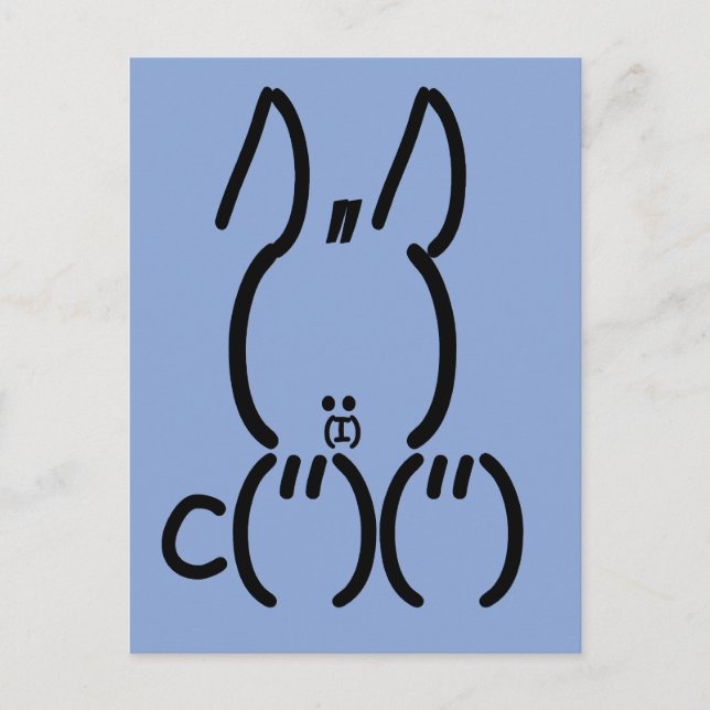 ASCII Rabbit Postcard (Front)