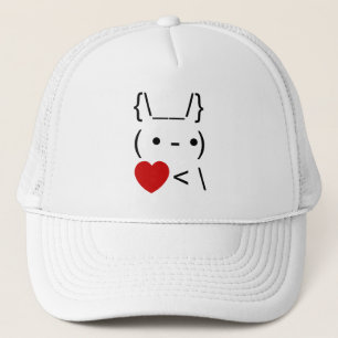 ASCII Text Art Bunny Rabbit Take Heart Back Trucker Hat