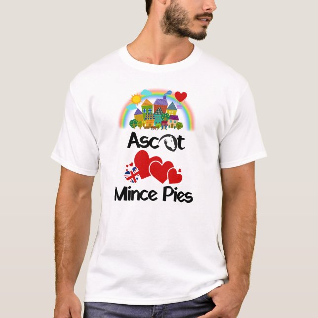 Ascot, Berkshire UK Loves Mince Pies T-Shirt (Front)