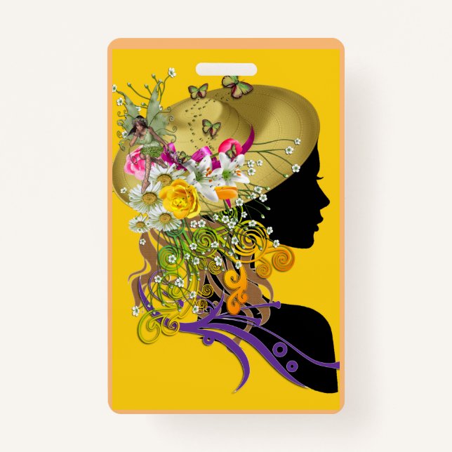 ascot hat. ID badge (Front)