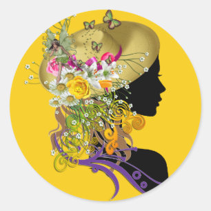 Ascot hat.png classic round sticker