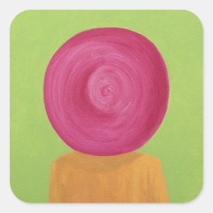 Ascot Hat Square Sticker