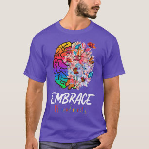 ASD, ADHD Autism Awareness, Brain a Embrace Neurod T-Shirt