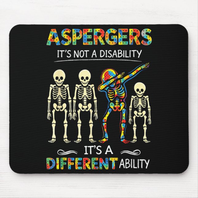 ASD Aspergers is Not a Disability a Different Mouse Mat (Front)