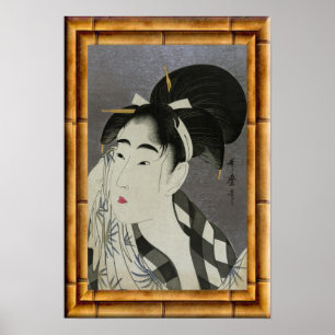 Ase o Fuku Onna~Kitagawa Utamaro~Woman Wiping Face Poster