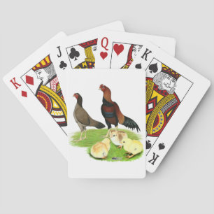 Aseel Wheaten Chicken Family Playing Cards