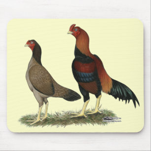 Aseel Wheaten Chickens Mouse Mat