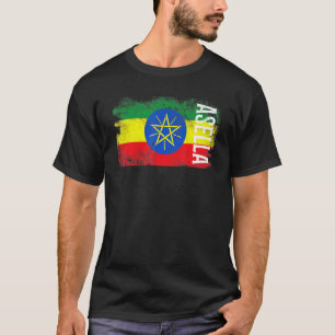 Asella Ethiopia Flag For Ethiopians Men Women Kids T-Shirt
