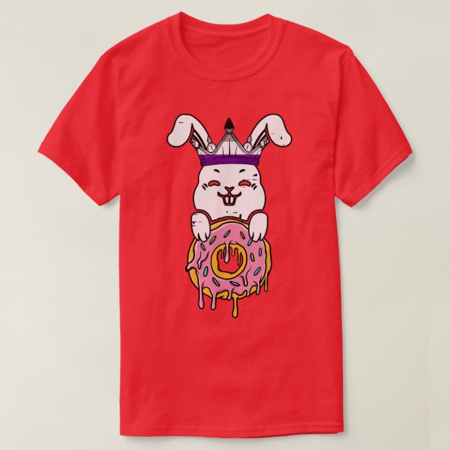 Aseual Easter Bunny LGBTQ Cute Rabbit Ace Pride Fl T-Shirt (Design Front)