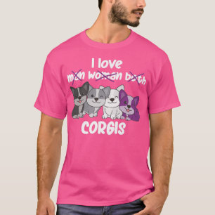 Aseual Flag Pride Lgbtq Dog Cute Aseual Corgi38 T-Shirt