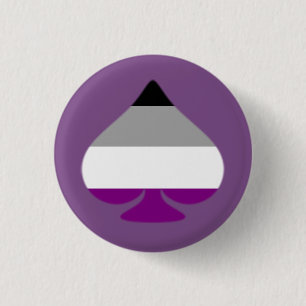 Asexual Ace of Spades 3 Cm Round Badge