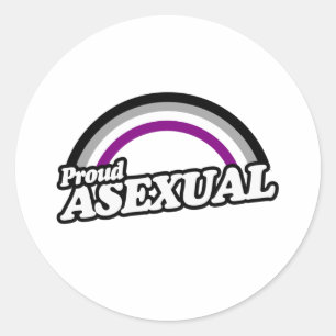 Asexual and Proud Classic Round Sticker