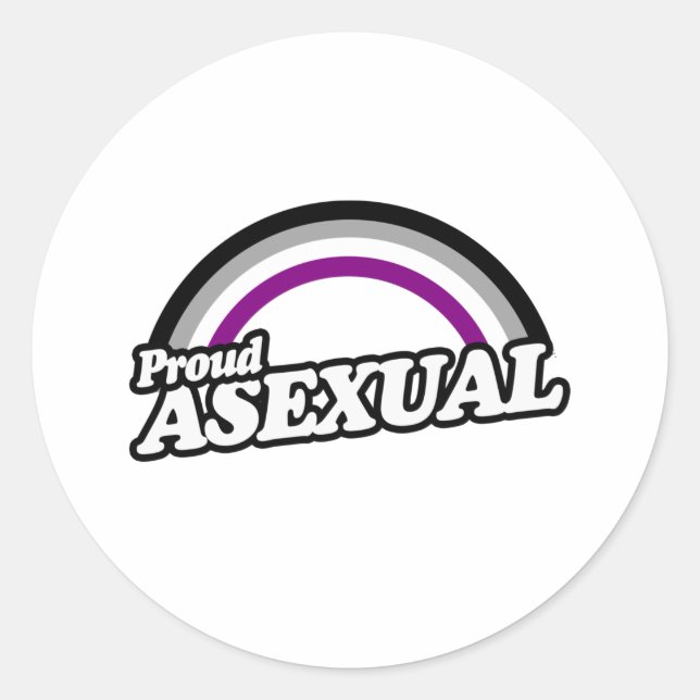 Asexual and Proud Classic Round Sticker (Front)