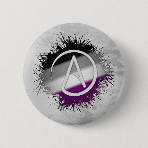 Asexual Atheist Symbol 6 Cm Round Badge