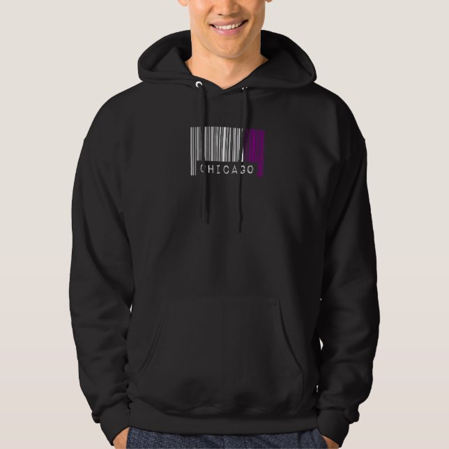 Asexual Barcode Pride Chicago Illinois Cute Ace Ae Hoodie (Front)