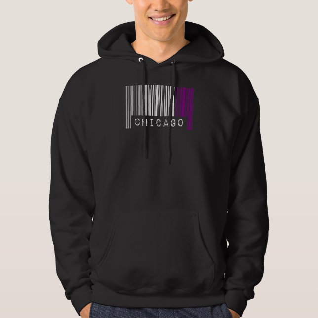 Asexual Barcode Pride Chicago Illinois Cute Ace Ae Hoodie (Front)