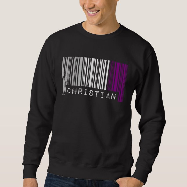 Asexual Barcode Pride Christian Cute Ace Aesthetic Sweatshirt (Front)