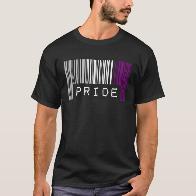 Asexual Barcode Pride Month Cute Ace Aesthetic LGB T-Shirt (Front)