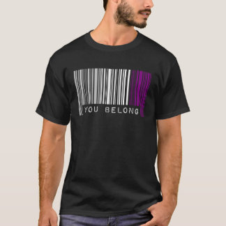Asexual Barcode Pride You Belong Ally Cute Ace Aes T-Shirt