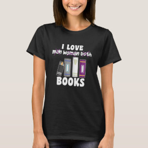 Asexual Book Funny Books in Asexual Flag T-Shirt