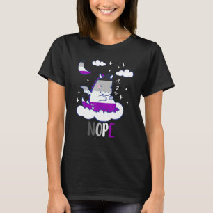 Asexual Cute Dragon Nope Ace Sleep Night Lgbqa Ase T-Shirt