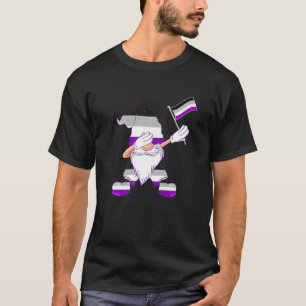 Asexual Dancing Gnome Asexual Flag Beanie Asexual  T-Shirt