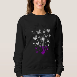 Asexual Dandelion Fall Butterfly Asexuality Ace Pr Sweatshirt