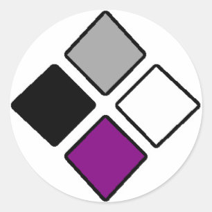 Asexual diamond stickers
