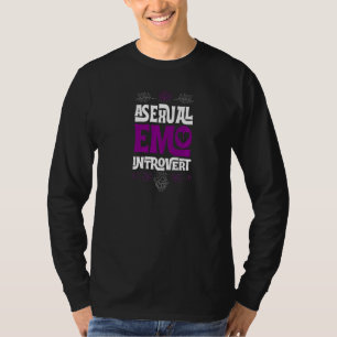 Asexual Emo Introvert Pride Trendy Mystic Teen Got T-Shirt