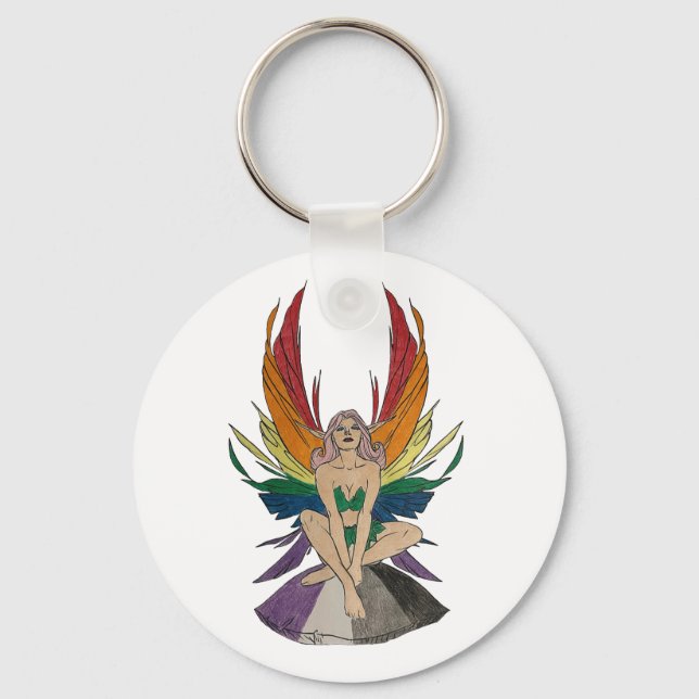 Asexual Faerie Key Ring (Front)