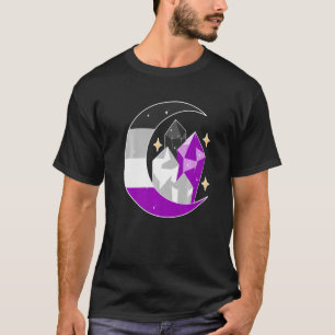 Asexual Flag Cresent Moon Diamond Asexual Pride Lg T-Shirt