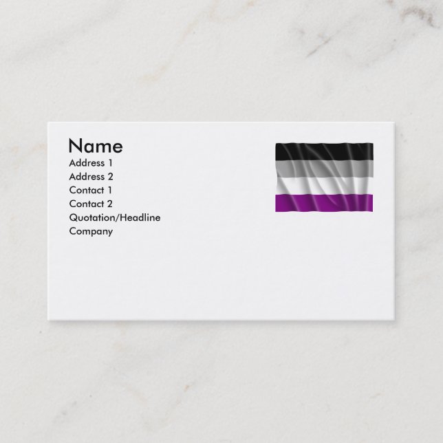ASEXUAL FLAG FLYING -.png Business Card (Front)