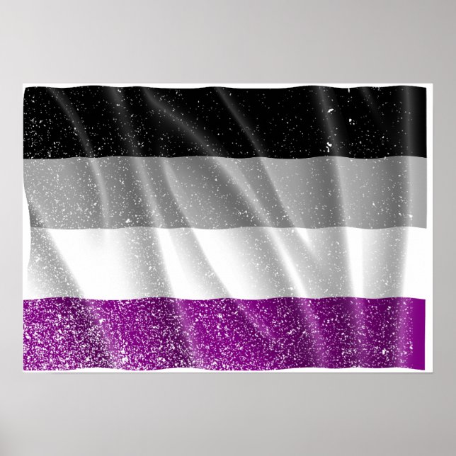 ASEXUAL FLAG FLYING -.png Poster (Front)