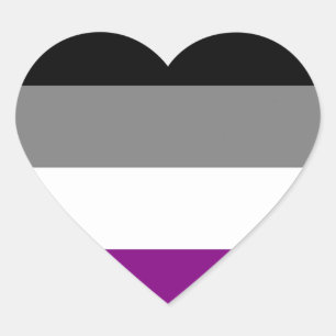 Asexual flag heart stickers