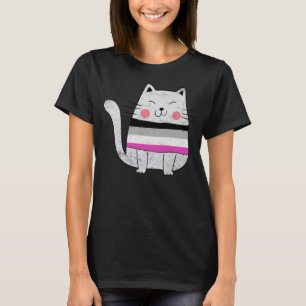 Asexual Flag LGBTQ Cats Pride Cat T-Shirt