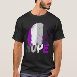 Asexual Flag Nope Speeping Bear Ace Asexual Lgbqa T-Shirt
