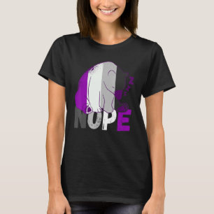 Asexual Flag Nope Speeping Bear Ace Asexual Lgbqa T-Shirt