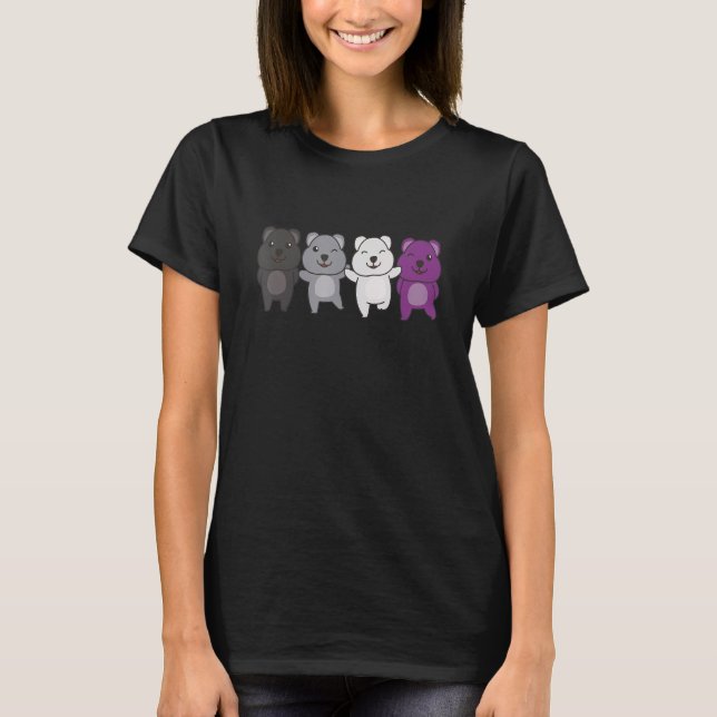 Asexual Flag Pride LGBTQ Quokka Asexual T-Shirt (Front)